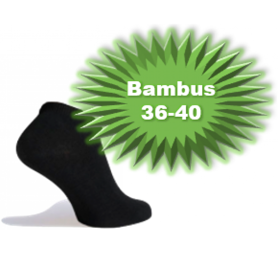 Bambus Ankelstrømper (Korte Strømper) Sort - Str. 36-40