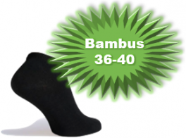 Bambus Ankelstrømper (Korte Strømper) Sort - Str. 36-40