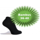 Bambus Ankelstrømper (Korte Strømper) Sort - Str. 36-40